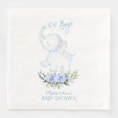 かわいい水彩象オ男の子ベビーシャワー (正面)