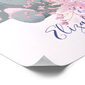 かわいい水彩象ベビー ポスター (角)