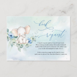 かわいい水彩象eucalyptusブックリクエスト エンクロージャーカード