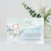 かわいい水彩象eucalyptusブックリクエスト エンクロージャーカード (スタンド正面)