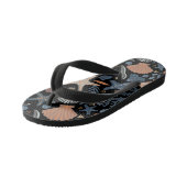 かわいい水彩貝殻サンゴ キッズビーチサンダル (アングル)