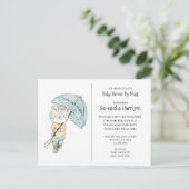 かわいい水彩赤ちゃんシャワーbyメール インビテーションポストカード (スタンド正面)