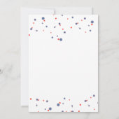 かわいい水彩赤白青ポップシクル夏 招待状 (裏面)