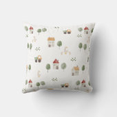 かわいい水彩農場のパターン クッション (裏面)