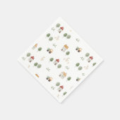 かわいい水彩農場のパターン スタンダードカクテルナプキン (角)