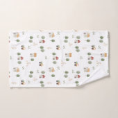 かわいい水彩農場のパターン バスタオルセット (ハンドタオル)