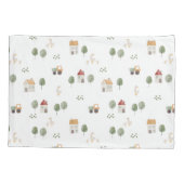 かわいい水彩農場のパターン 枕カバー (裏面)