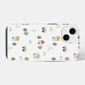 かわいい水彩農場のパターン iPhoneケース (裏面横)