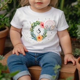 かわいい水彩野生動物ピンクガール誕生日 缶バッジ