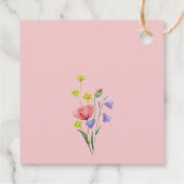 かわいい水彩野草の赤ちゃんシャワー フェイバータグ (裏面)