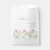 かわいい水彩野草パーティー フェイバーバッグ (正面)