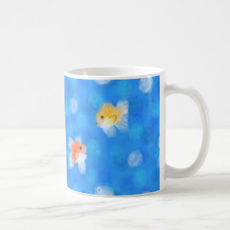 かわいい水彩金魚パターン コーヒーマグカップ