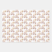かわいい水彩雪だるまクッキーアート ラッピングペーパーシート (正面2)