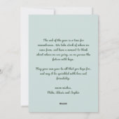 かわいい水彩雪の村の家クリスマス シーズンカード (裏面)