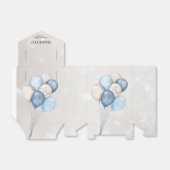 かわいい水彩青白いバルーンパーティー フェイバーボックス (折り畳みなし)