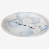 かわいい水彩青白いバルーンパーティー ペーパープレート (アングル)