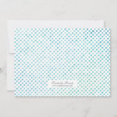 かわいい水彩青風船写真誕生日パーティー 招待状 (裏面)