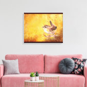 かわいい水彩青鳥絵画ズ キャンバスプリント (インサイチュ (リビング))