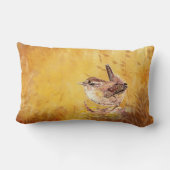 かわいい水彩青鳥 ランバークッション (裏面)