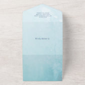 かわいい水彩青龍ベイビーシャワー オールインワン招待状 (外側)