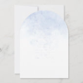 かわいい水彩風景ラベンダーフィー結婚ルド 招待状 (裏面)