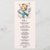 かわいい水彩飛行機テディベア メニュー (裏面)