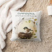 かわいい水彩鳥の保育園モチベーション クッション (ブランケット)