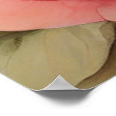 かわいい水彩鳥の花アートギフト ポスター (角)