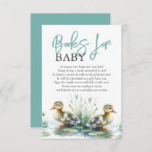 かわいい水彩鴨本ベビー 招待状 (正面/裏面)