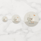 かわいい水彩鵞鳥の赤ちゃんシャワーテーブル紙吹雪 コンフェッティ (正面)