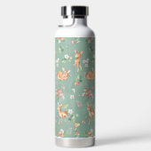 かわいい水彩鹿のパターン ウォーターボトル (右面)