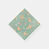かわいい水彩鹿のパターン スタンダードカクテルナプキン (角)