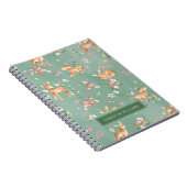 かわいい水彩鹿のパターン ノートブック (右側)