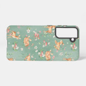 かわいい水彩鹿のパターン SAMSUNG GALAXYケース (裏面横)