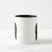 かわいい水彩黒熊の動物自然 マグカップ (中央)