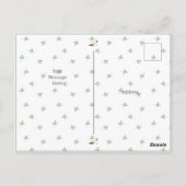 かわいい水彩 赤ちゃん シンプル お礼 ポストカード (裏面)