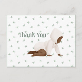 かわいい水彩 赤ちゃん シンプル お礼 ポストカード