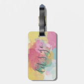 かわいい水彩 Let's Go 引用 | 荷札 ラゲッジタグ (裏面縦)