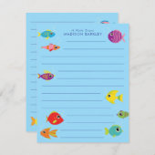 かわいい水族館フィッシュキッドの平らな文房具 サンキューカード (正面/裏面)