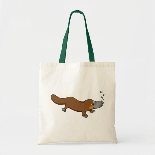 かわいい水泳によってアヒル勘定書を出されるplatypus トートバッグ (正面)