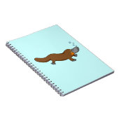 かわいい水泳によってアヒル勘定書を出されるplatypus ノートブック (右側)