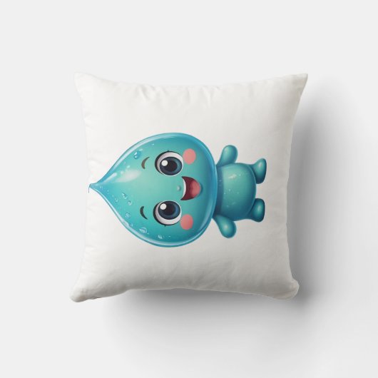 かわいい水滴の漫画のキャラクター – かわいい クッション (裏面)