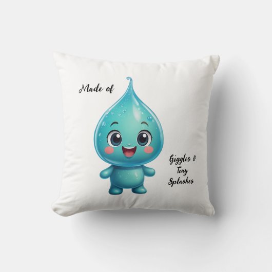 かわいい水滴の漫画のキャラクター – かわいい クッション (正面)