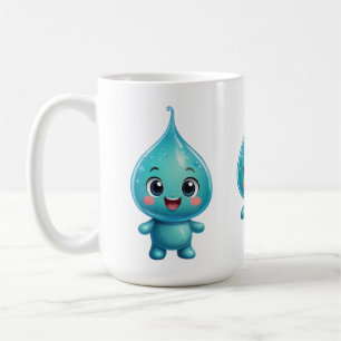 かわいい水滴の漫画のキャラクター – かわいい コーヒーマグカップ