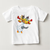 かわいい水爆撃機 - ファイアプレーン ベビーTシャツ (正面)