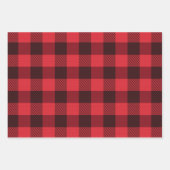 かわいい水牛の格子模様ラッピング紙シート ラッピングペーパーシート (正面3)