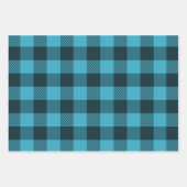 かわいい水牛の格子模様ラッピング紙シート ラッピングペーパーシート (正面)