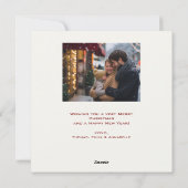 かわいい水玉コケッティボウとホリデー シーズンカード (裏面)