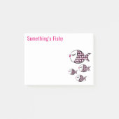 かわいい水玉模様おもしろい魚 ポストイット (正面)