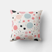 かわいい水玉模様の斑点の白 クッション (裏面)